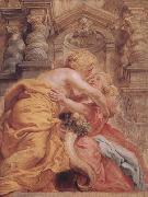 Peter Paul Rubens Peace and Plenty Embracing (mk01) oil painting on canvas